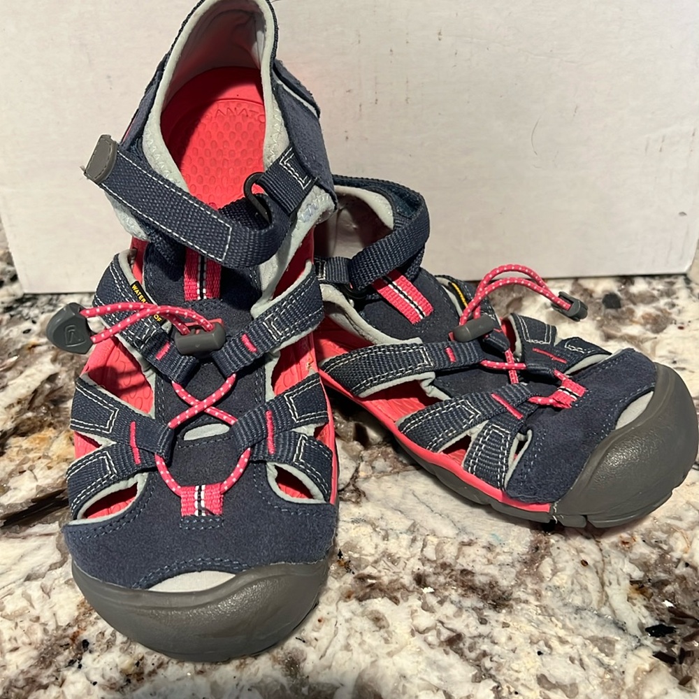 Girls Keen Pink and Blue Outdoor Sandals.